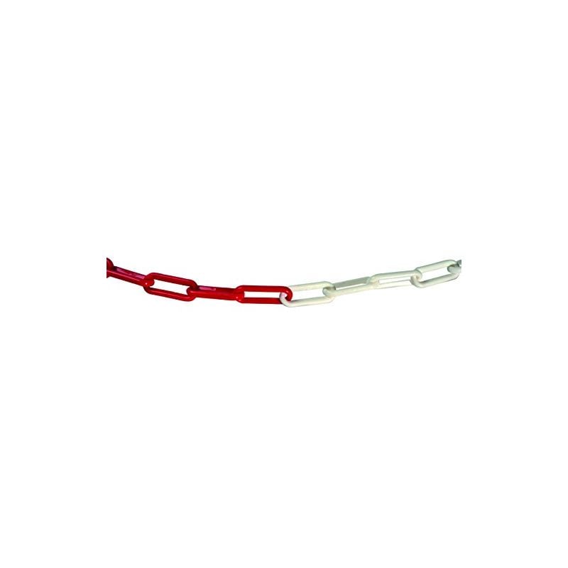 foto del prodotto cvm 790010 catena plastica, 25 mt, 5 x 20 x 30 mm, bicolore rosso