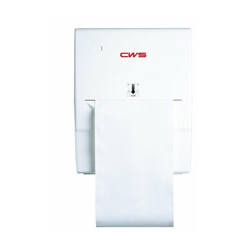 foto del prodotto cws distributore di asciugamani in cotone heavyduty 102 er, con serratura a cilindro bianco