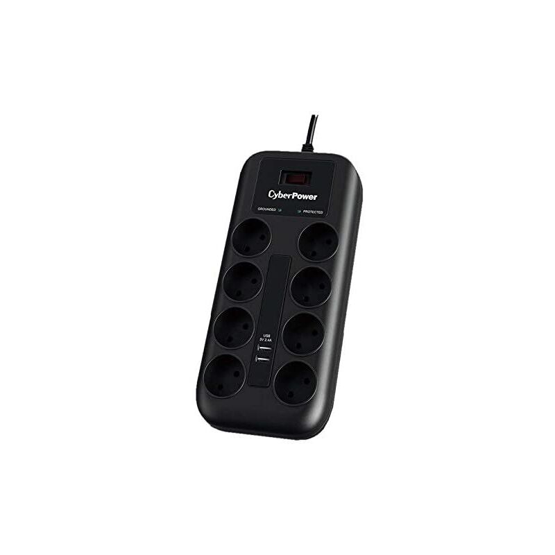 foto del prodotto cyberpower prof. 8xschuko 2xusb surge protector p0820suf0 de marchio