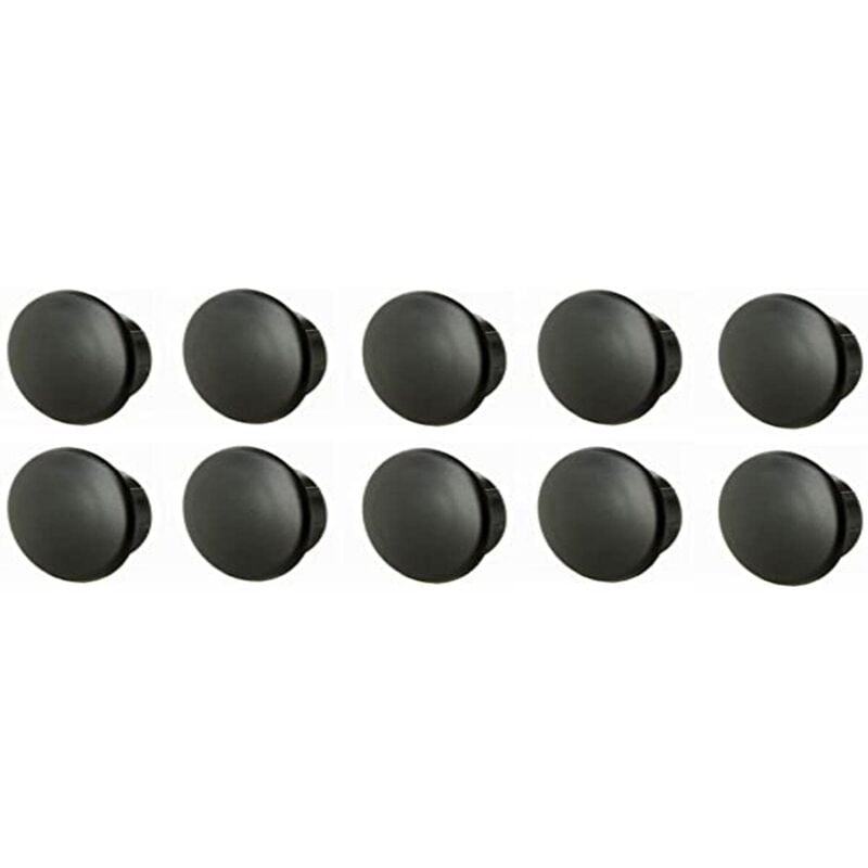 foto del prodotto cyclingcolors 10 tappi rotondi in plastica per tappi ciechi, tappi di protezione, colore nero, nero