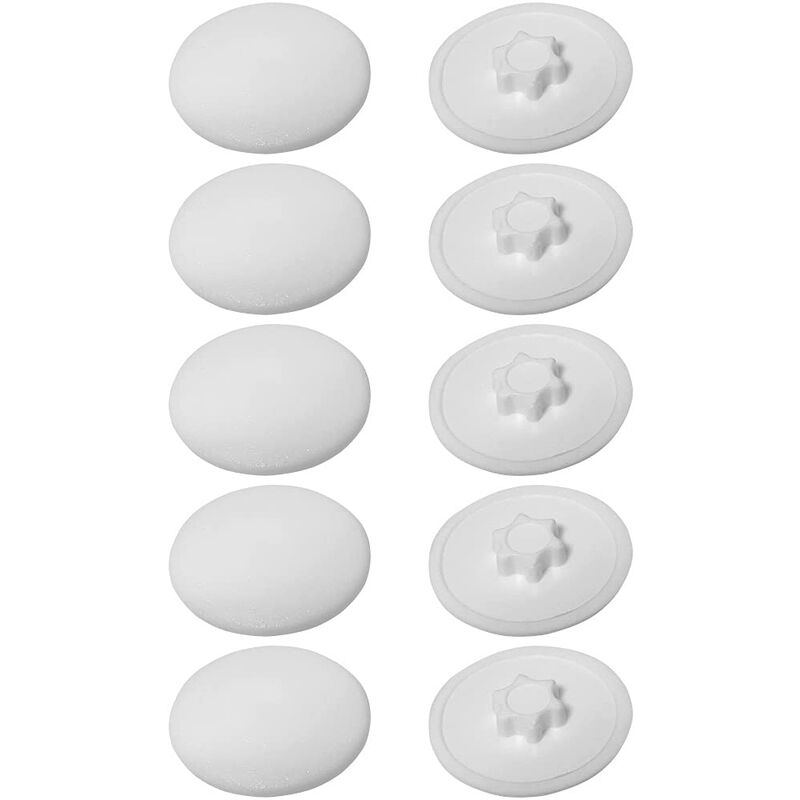 foto del prodotto cyclingcolors 10x coprivite cappuccio plastica viti torx copertura coperchi tappi, bianco t20 12mm