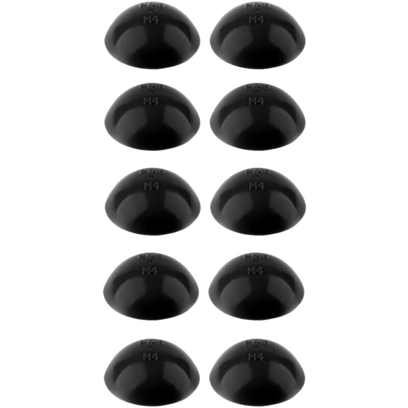 foto del prodotto cyclingcolors 10x coprivite con labbro di tenuta cappuccio plastica viti testa cilindrica bombata copertura coperchi tappi, nero 14mm