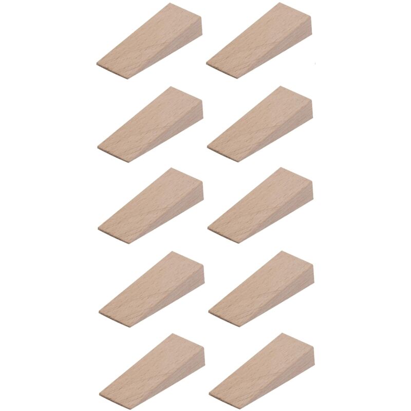 foto del prodotto cyclingcolors 10x cunei legno piccoli fermaporta mobili ferma porta ante pavimento cucina angolazione blocca, 55mm x 20mm x 12mm