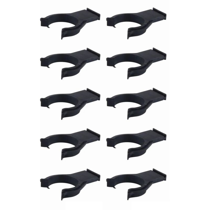 foto del prodotto cyclingcolors 10x gancio per battiscopa zoccolo cucina universale clip piedini zoccalatura plastica zoccolino, 34mm nero