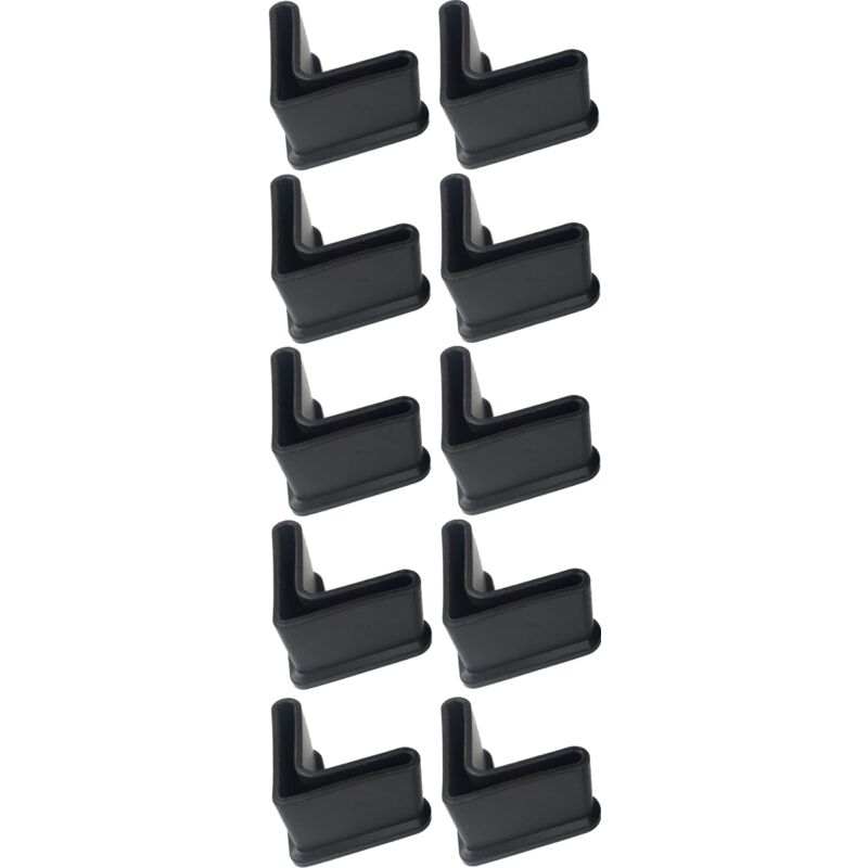 foto del prodotto cyclingcolors 10x piedini plastica angolare profilo a l piede mensola tappo cappucci terminali gambe per mobili, 25x25 25mm