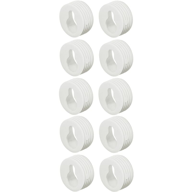 foto del prodotto cyclingcolors 10x supporto ganci per armadio con foro serratura bianco 20mm plastica tavolo immagine pensile armadio appendiabiti rotondo staffe