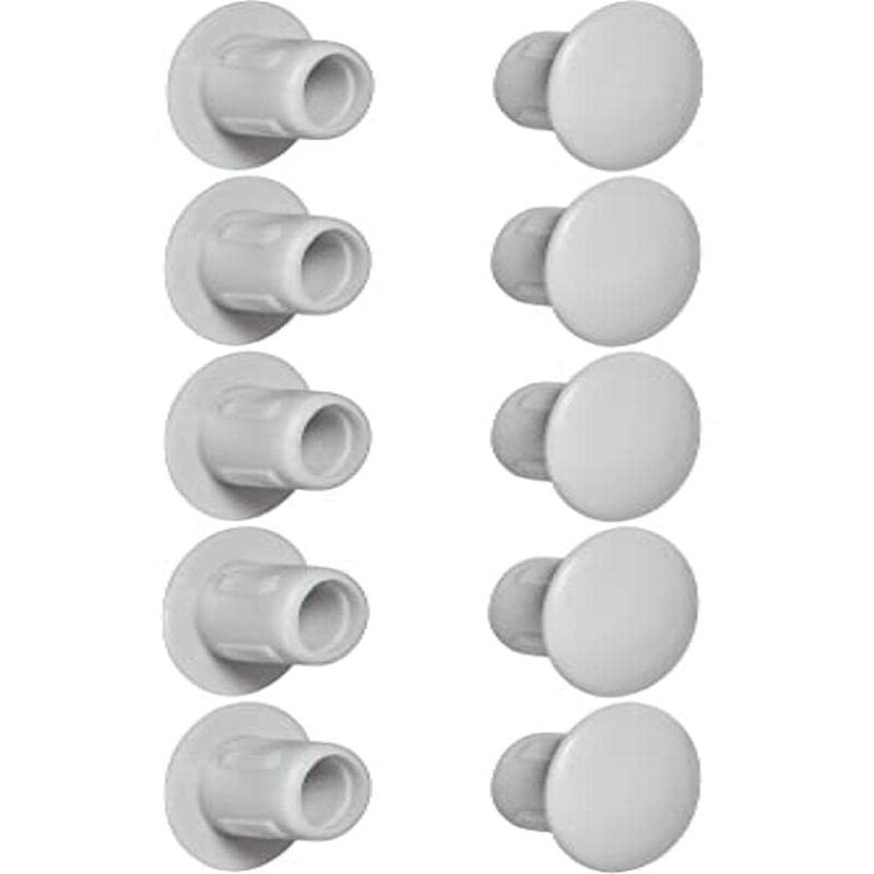 foto del prodotto cyclingcolors 10x tappo chiusura plastica nero bianco grigio marrone mobili inserto cappuccio copriforo fori 6mm grigio chiaro ral 7035 