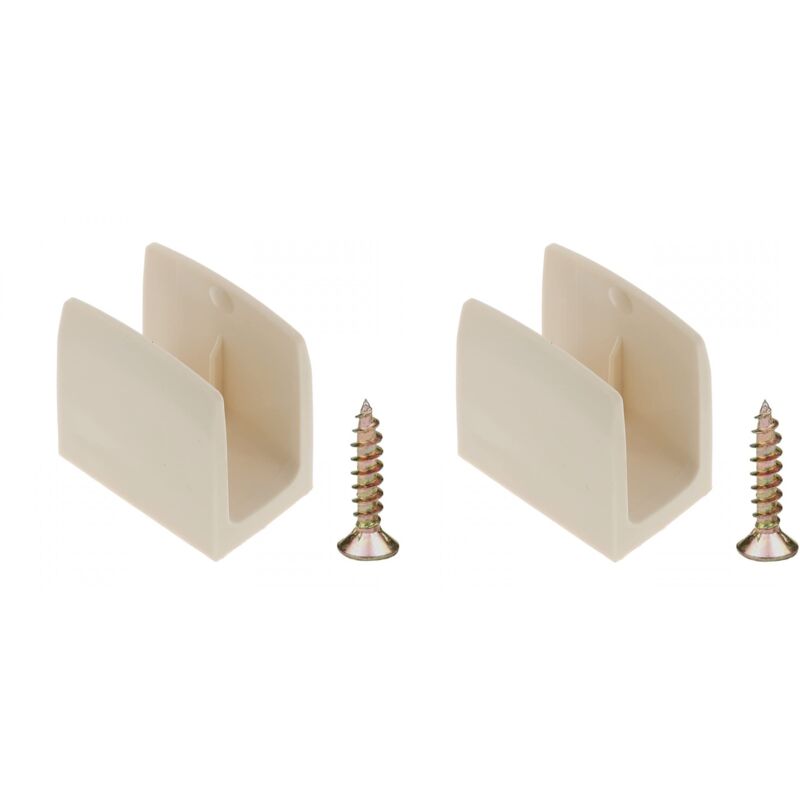 foto del prodotto cyclingcolors 2 x clip di blocco manovella otturatore rotolante beige supporto guida in plastica 15 mm 18 mm universale finestra a vite