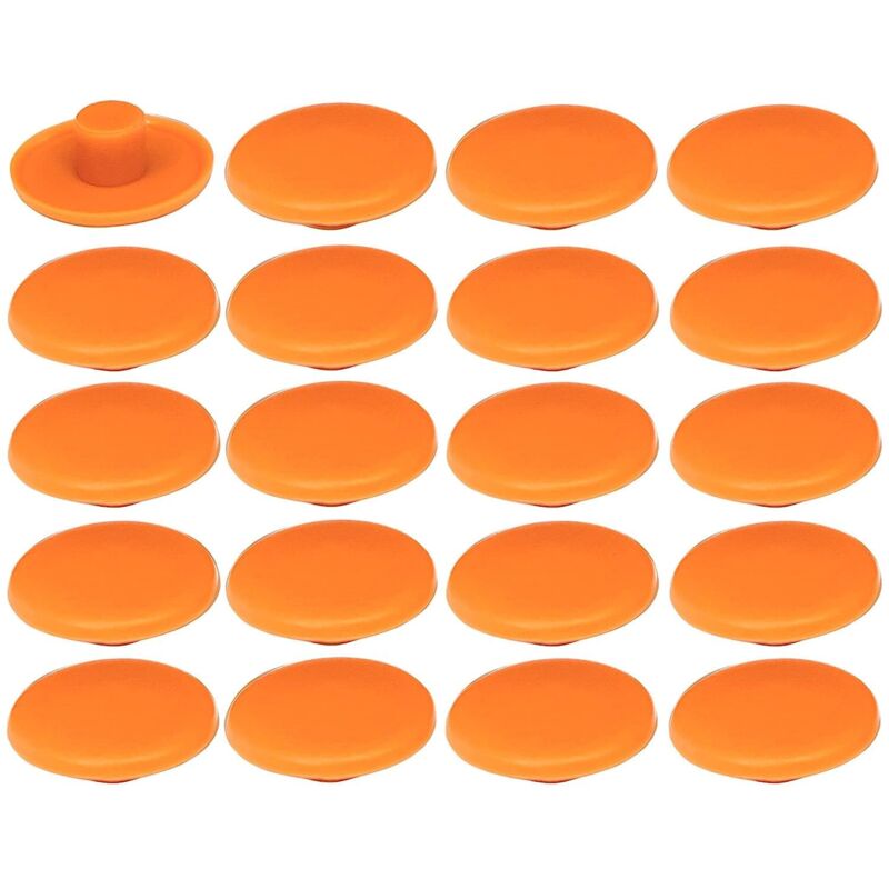 immagine 0 del prodotto cyclingcolors 20 x coprivite in plastica 4 x 2,7 x 11,8 mm confirmat mobile cappuccio tappo foro protezione universale arancione