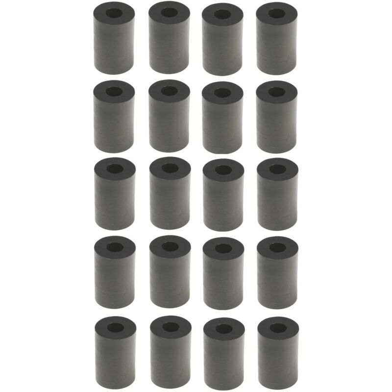 foto del prodotto cyclingcolors 20x distanziatori in plastica distanzatore cilindrico tondo nero diametro m5 x altezza l rondella da 6 mm