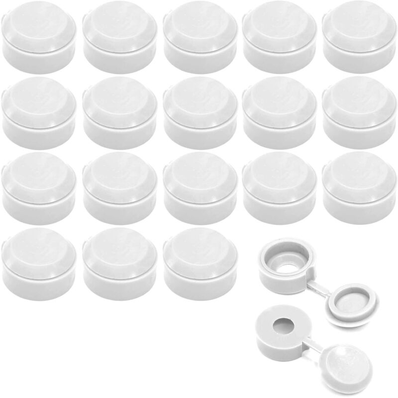 foto del prodotto cyclingcolors 20x tappi coprivite viti rivetti cappuccio plastica copperchi universale, bianco