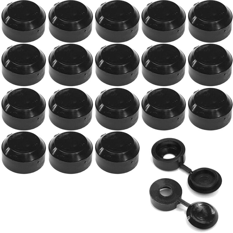 foto del prodotto cyclingcolors 20x tappi coprivite viti rivetti cappuccio plastica copperchi universale, nero