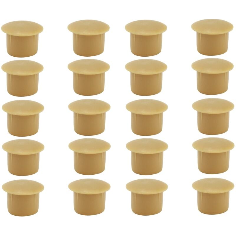 foto del prodotto cyclingcolors 20x tappo chiusura plastica mobili inserto cappuccio copriforo fori 6mm marrone chiaro ral 1011 
