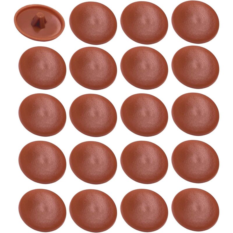 foto del prodotto cyclingcolors 20x tappo coprivite cappuccio 11.5 mm pz2 pozidrive plastica viti copertura coperchi tappi croce, marrone calvados