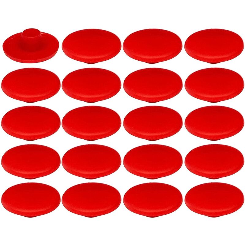 foto del prodotto cyclingcolors 20x tappo coprivite confirmat cappuccio 4 x 2,7 x 11,8 mm plastica viti copertura coperchi tappi, rosso