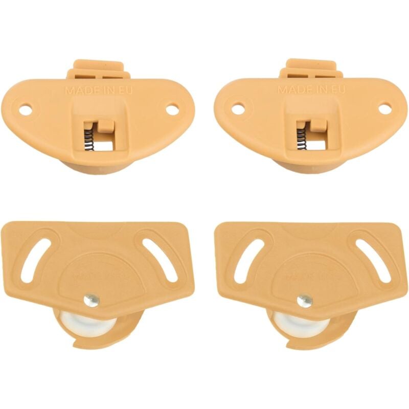 foto del prodotto cyclingcolors - 2x ruote rulli per ante scorrevoli carrello guida plastica scorrevole porte armadio, beige