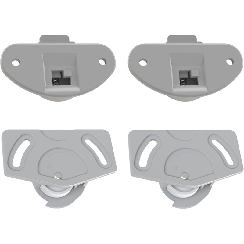 foto del prodotto cyclingcolors 2x ruote rulli per ante scorrevoli carrello guida plastica scorrevole porte armadio, grigio