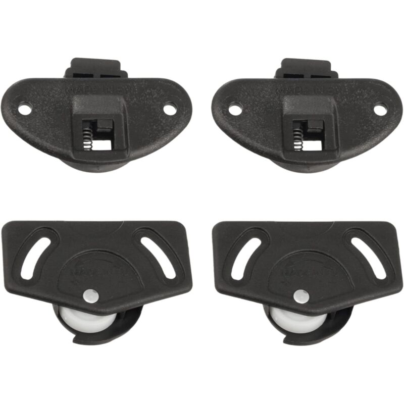 foto del prodotto cyclingcolors 2x ruote rulli per ante scorrevoli carrello guida plastica scorrevole porte armadio, nero