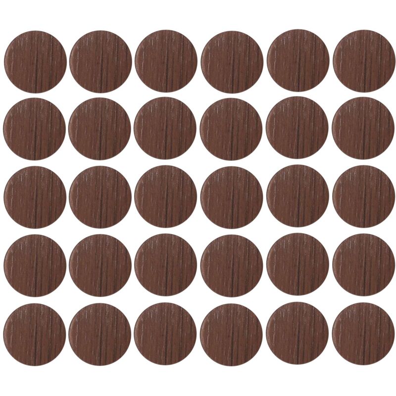 foto del prodotto cyclingcolors 30x copriviti adesivi 20 mm plastica viti copertura coperchi tappi riparazione mobili, marrone rovere liscio