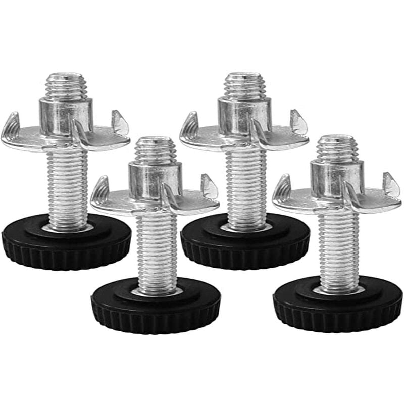 foto del prodotto cyclingcolors 4x piedini per mobili regolabili vite dado a t m4 m5 m6 livellamento gambe tavolo m5x29 