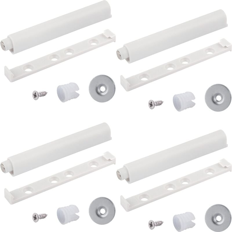 foto del prodotto cyclingcolors 4x push pull per ante push to open chiusura magnetica per ante mobili e cassetti, bianco
