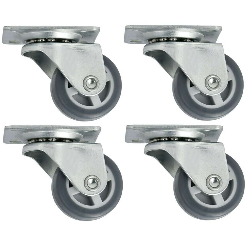 foto del prodotto cyclingcolors 4x rotelle per mobili piccole 30mm pivotanti gomma ruote 30kg per ruota