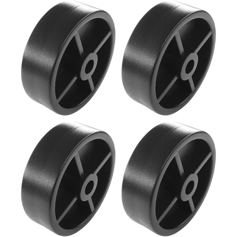 foto del prodotto cyclingcolors 4x ruote plastica 45mm nero rotelle mobili dura carrello piccole guardaroba cassetto letto porta scorrevole