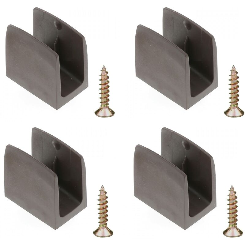foto del prodotto cyclingcolors 4x supporto per manovella tapparelle con vite plastica marrone finestre persiana biella