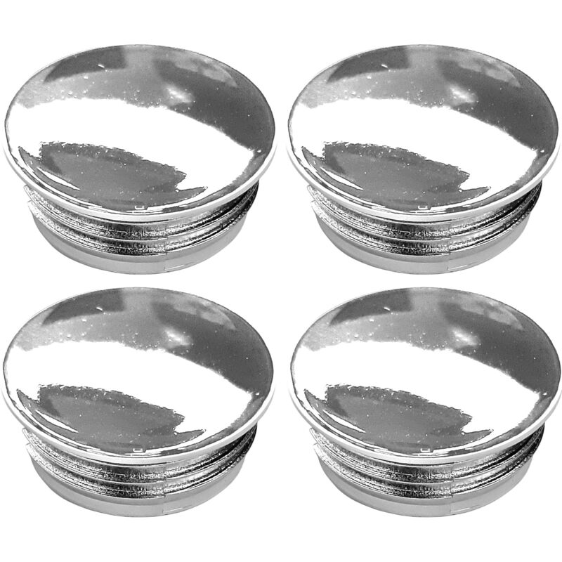 foto del prodotto cyclingcolors 4x tappi a lamelle rotondi per tubo rotondo tappi terminale di plastica cromo mobilia tubi, 20mm