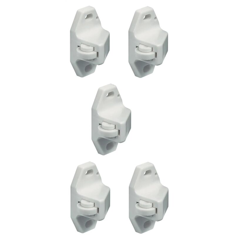 foto del prodotto cyclingcolors 5x chiusure a molla per porte bianco plastico mobili armadio chiavistello cricchetto