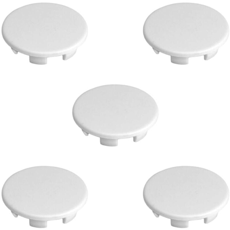 foto del prodotto cyclingcolors 5x tappi per fori plastica tappini bianchi a scatto chiusura fori copriforo chiudere buchi mobili fori trapanati, 14mm