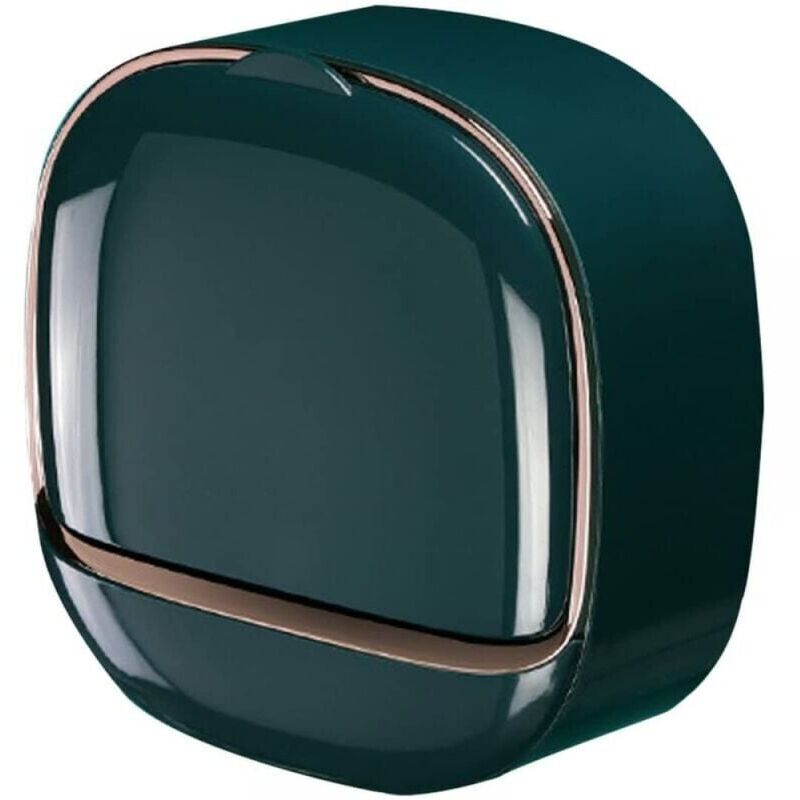 foto del prodotto cyslmuk 1 confezione portasapone da parete per bagno, verde, portasapone da doccia con coperchio a ribalta, portasapone da doccia impermeabile,
