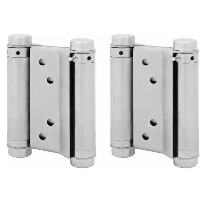 foto del prodotto cyslmuk 1 paio di cerniere per porte in acciaio inox per saloon western, a doppia azione, molla, 75 mm carico fino a 15 kg ymyny