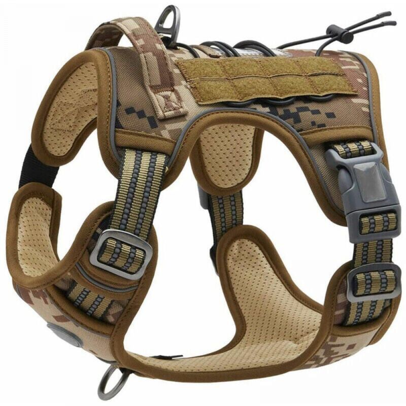 foto del prodotto cyslmuk 1 pezzo regolabile traspirante tattico imbracatura per cani per cani di piccola media e grande taglia facilmente fatto, durevole gilet