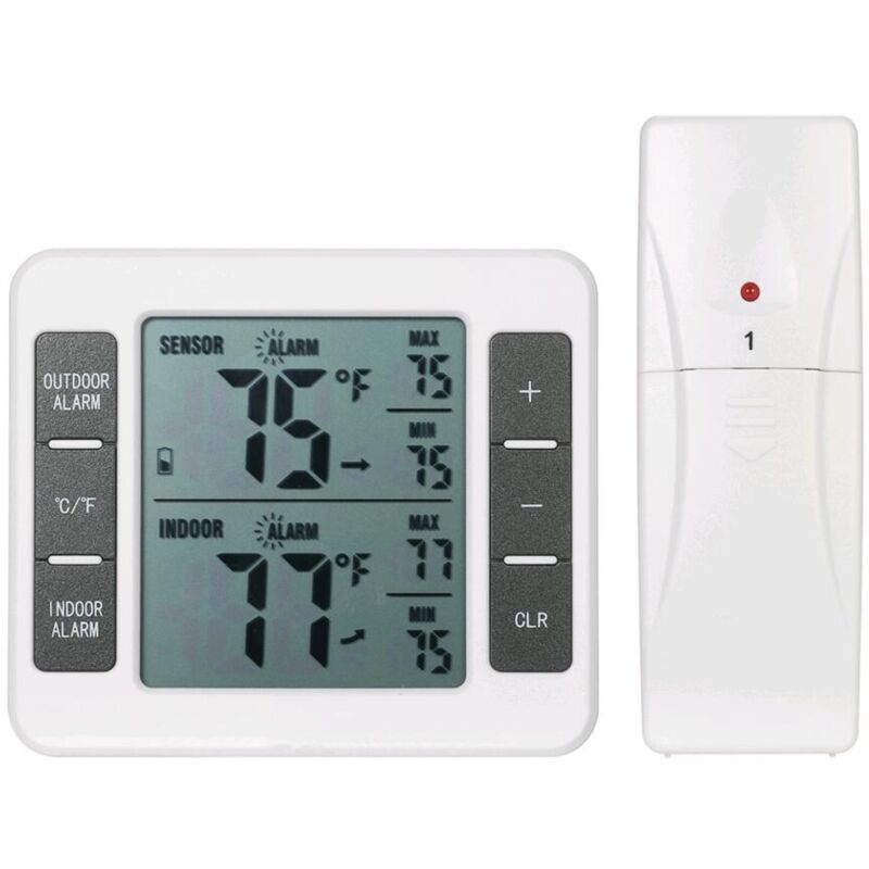 foto del prodotto cyslmuk 1 pezzo termometro per frigorifero e congelatore wireless con 1 sensori allarme acustico min max