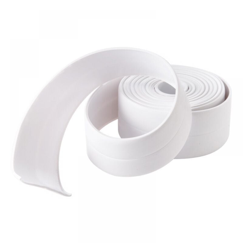foto del prodotto cyslmuk - 1 pz 3,8 cm striscia sigillante in pvc bianco nastro impermeabile anti-umidità per cucina bagno