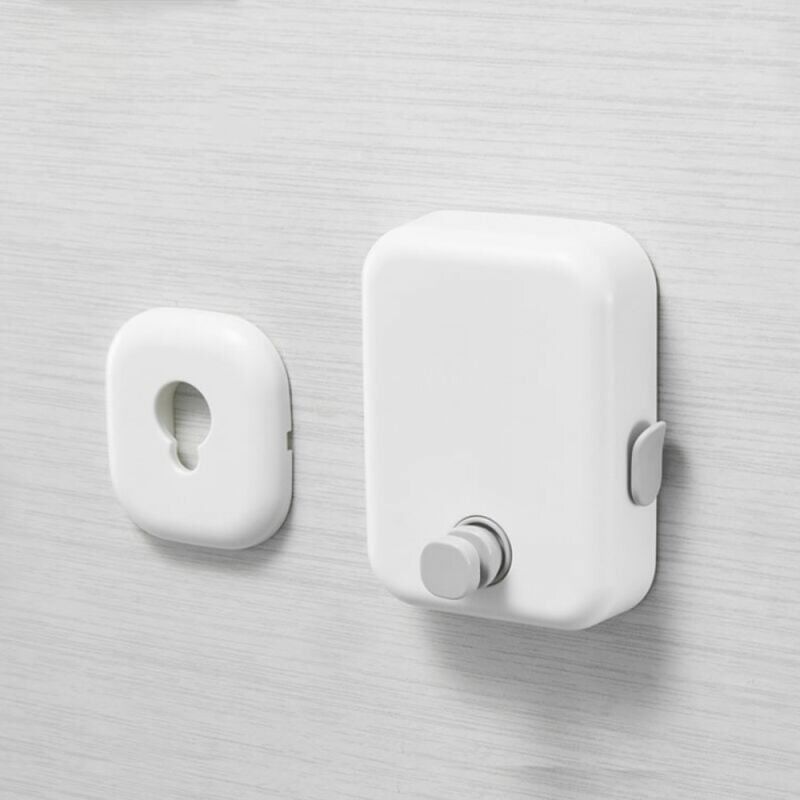 foto del prodotto cyslmuk 1 pz bianco stendibiancheria retrattile stendibiancheria regolabile da parete, senza fori e salvaspazio per bagno, balcone, lavanderia