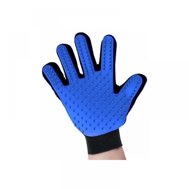 foto del prodotto cyslmuk 1 pz blu guanti anti pelo per la toelettatura, spazzola galleggiante per animali domestici, pettine per massaggio da bagno per cani