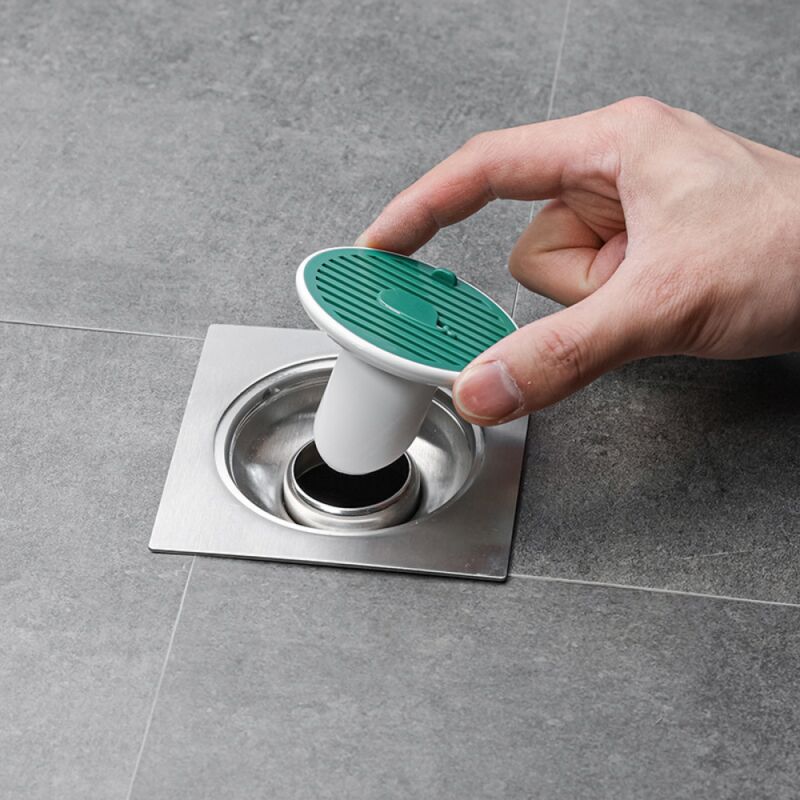 foto del prodotto cyslmuk - 1 pz filtro di scarico del lavandino del bagno verde anti-odore tappo per vasca da bagno anti-intasamento anti-riflusso nucleo di scarico
