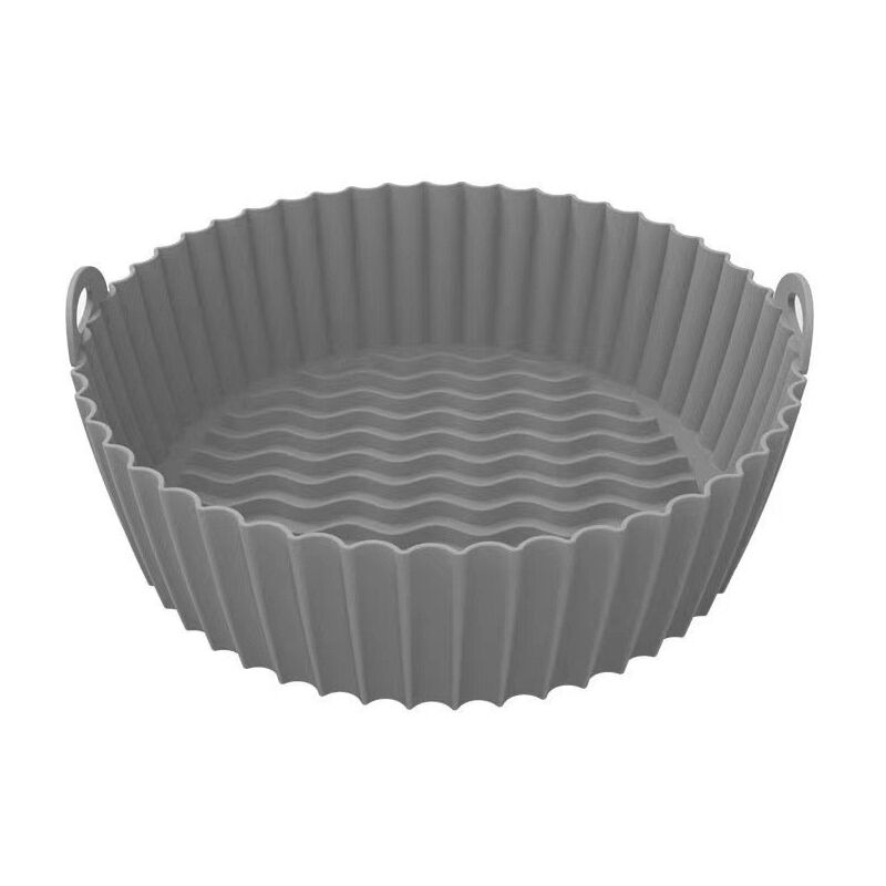 foto del prodotto cyslmuk - 1 pz grigio 6,7 pollici accessori per cucina e cottura accessori per friggitrice ad aria cestello per friggitrice ad aria in silicone
