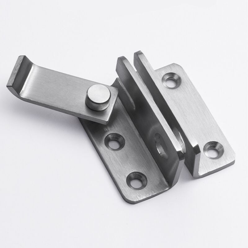 foto del prodotto cyslmuk 1 pz lucchetto per porta scorrevole lucchetto per porta cinghia di bloccaggio gancio antifurto acciaio inossidabile finitura argento opaco