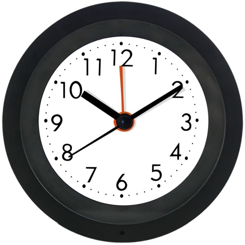 foto del prodotto cyslmuk - 1 pz. sveglia al quarzo nera con sveglia bianca, 1 meccanismo silenzioso