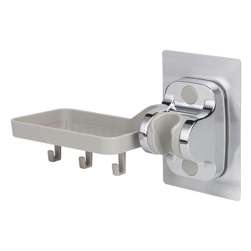 foto del prodotto cyslmuk 1 supporto per doccia portatile, supporto per soffione doccia, senza foratura, adesivo forte, supporto per doccia portatile, angolo