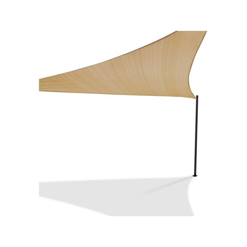 foto del prodotto cyslmuk 1 x vela ombreggiante triangolare 3x3x3m beige con kit di montaggio