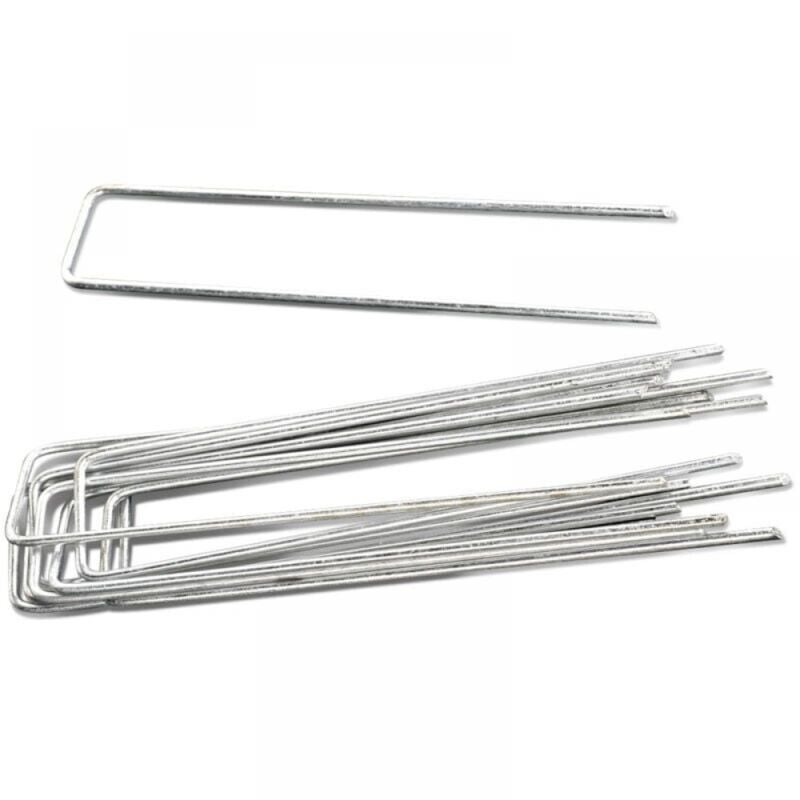 foto del prodotto cyslmuk 10 pezzi 10 cm u forma tubo di irrigazione a goccia pacciamatura supporto erba tessuto resistente