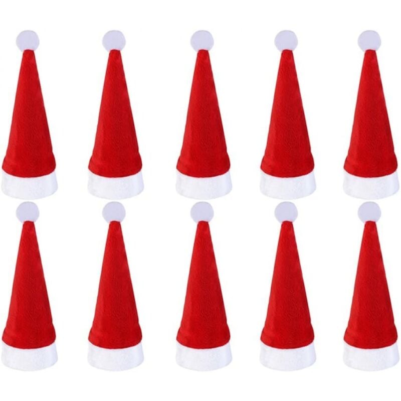 foto del prodotto cyslmuk 10 portaposate a forma di cappello di babbo natale stoviglie per feste di natale, forniture per decorazioni da tavola