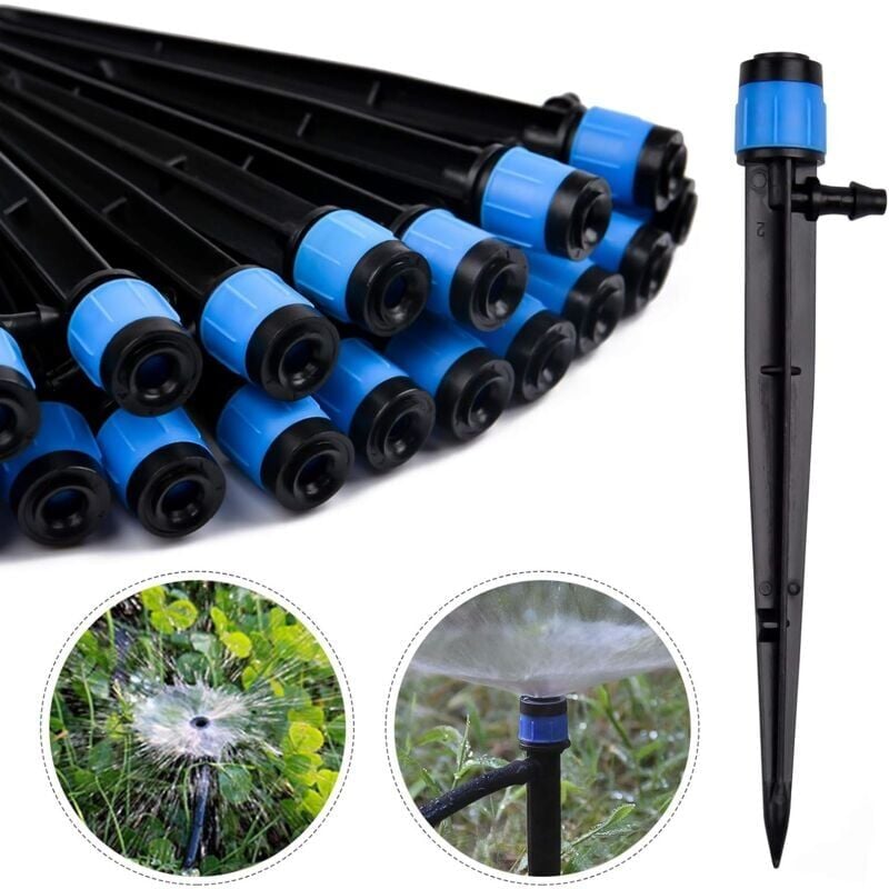 foto del prodotto cyslmuk 100 gocciolatori per irrigazione, regolabili a 360 gradi, compatibili con tubi da 1 4 4 6 mm , per sistemi di irrigazione a flusso