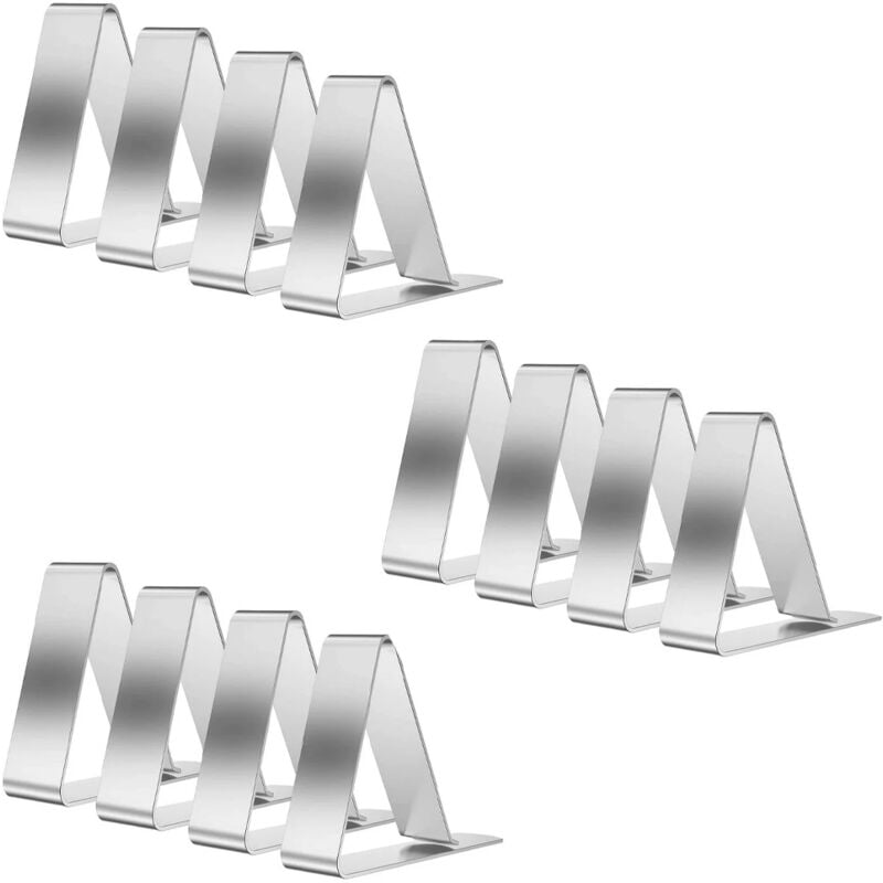 foto del prodotto cyslmuk 12 pezzi clip per tovaglia 4,5 cm clip per tovaglia regolabili clip per tovaglia in acciaio inossidabile clip per tovaglia da giardino clip