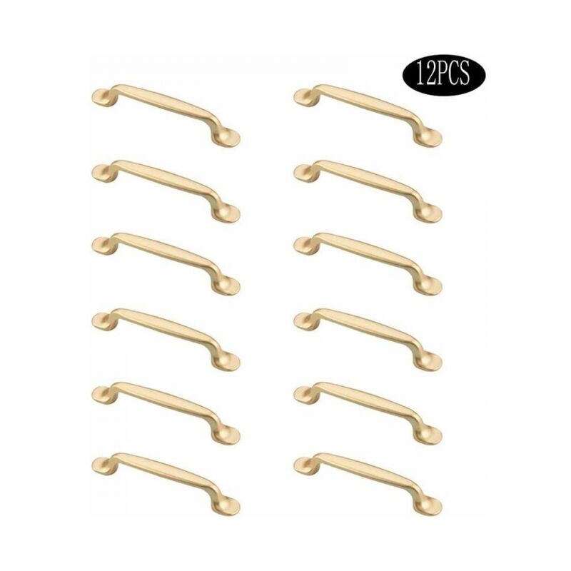 foto del prodotto cyslmuk 12 pezzi maniglie per mobili in oro, maniglie per cassetti e armadi. maniglie per cassetti e armadi da camera da letto con viti