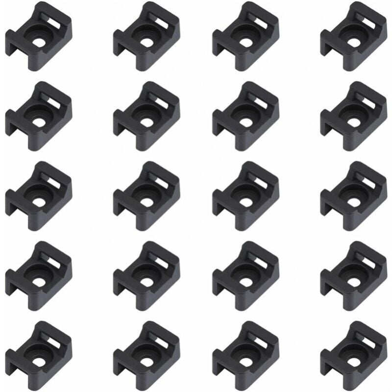 foto del prodotto cyslmuk 150 supporti per fascette nere da 23 mm x 16 mm, base per cavi a sella